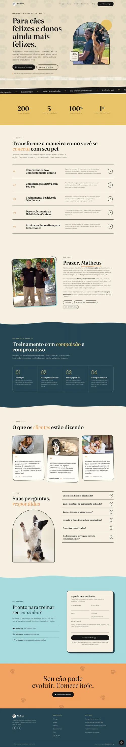 Matheus Adestrador site
