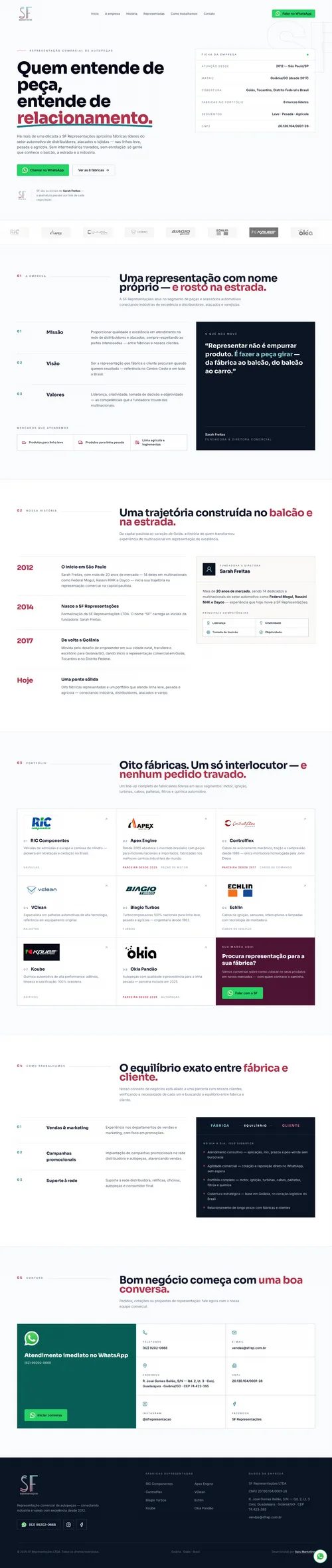 SF Representações site